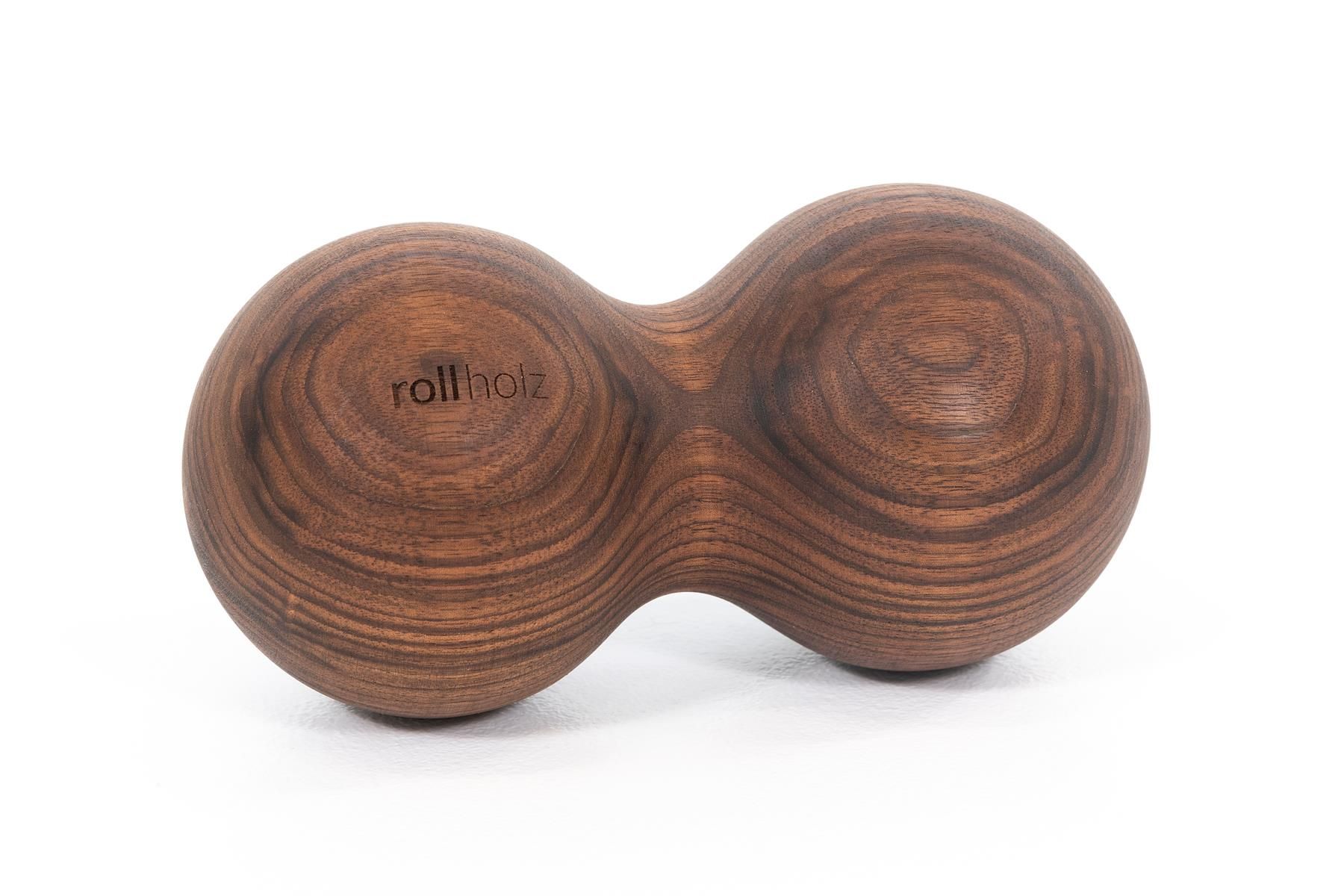 rollholz Doppelkugel XL Walnuss, für Verspannungen 
