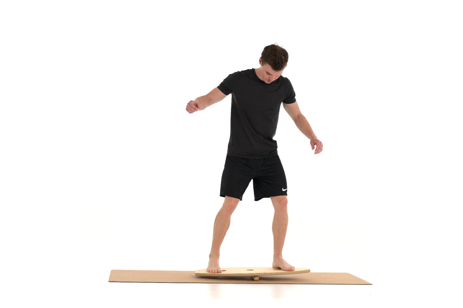 Balance Board Set groß, Walnuss