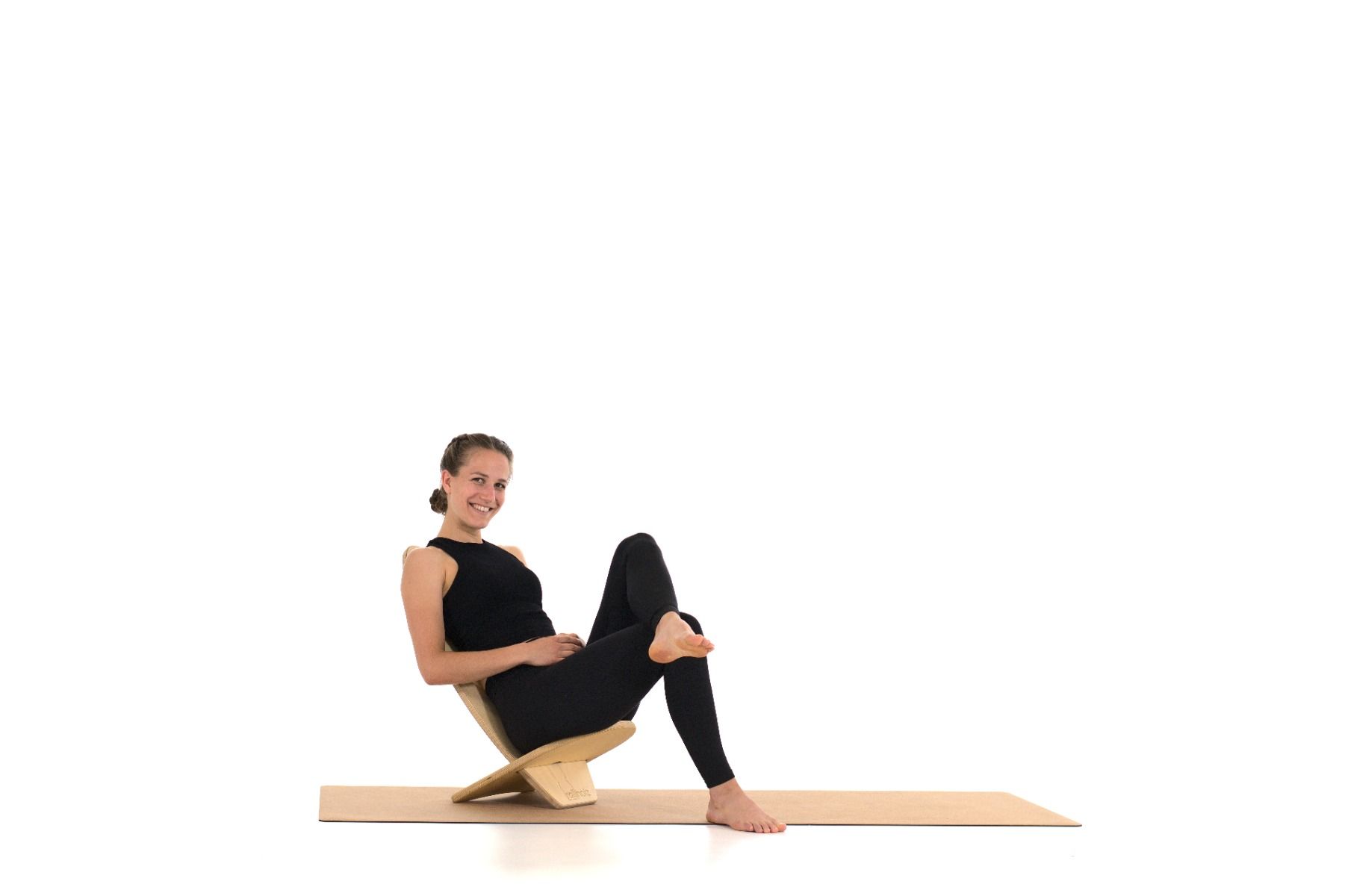 Balance Board Set groß, Walnuss