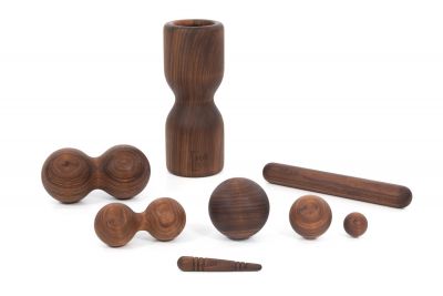 rollholz Set Walnuss, groß