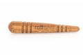 rollholz Triggerstift, 13 cm Lang mit zwei halbrunden (2 cm und 1 cm Durchmesser) Enden, Rillen für bessern Grip vorhanden, Holzart Eiche